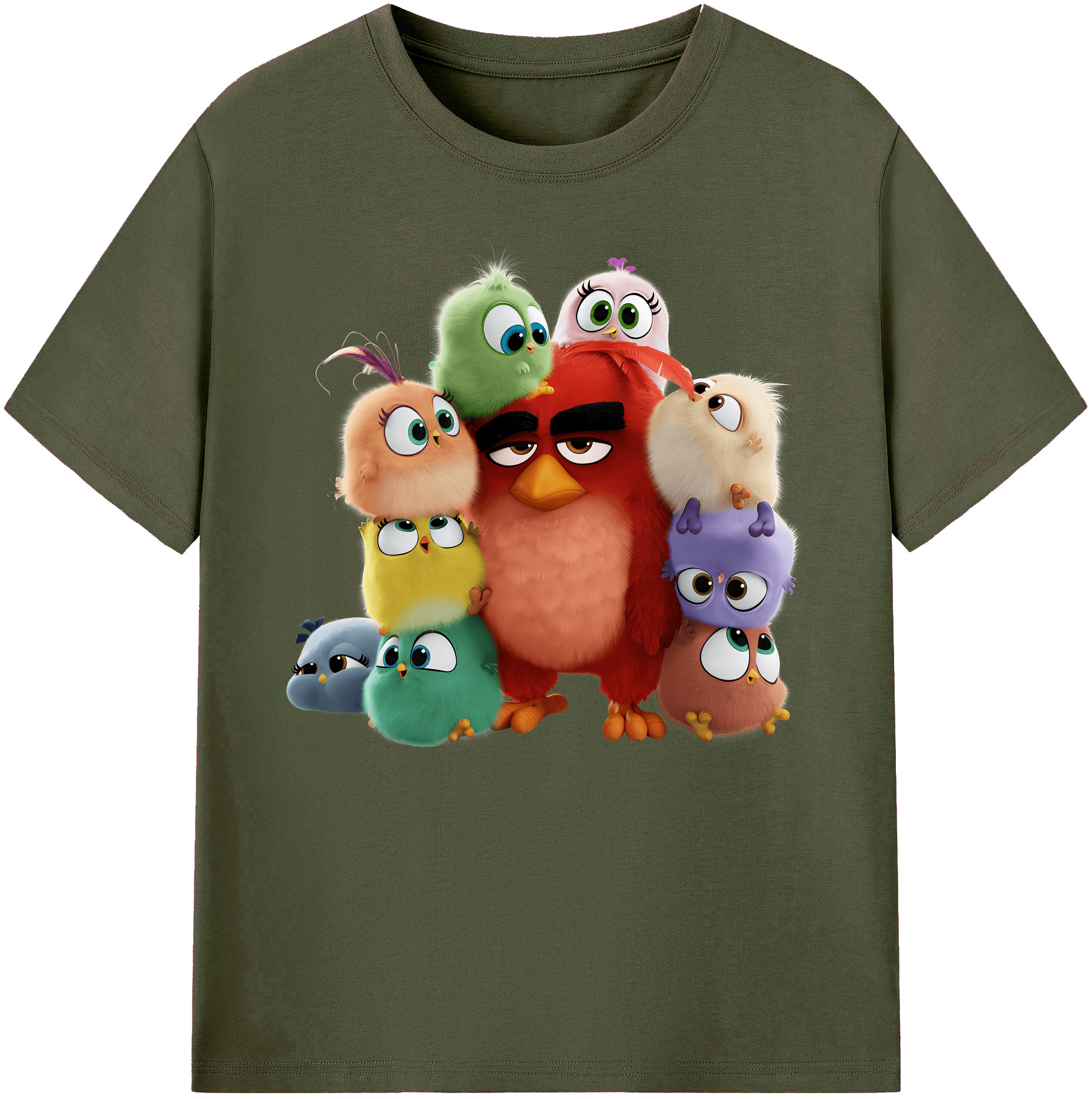 （画像用） Angry Birds アングリーバード 綿100％ メンズ半袖Tシャツ｜肌触りやわらか＆通気性